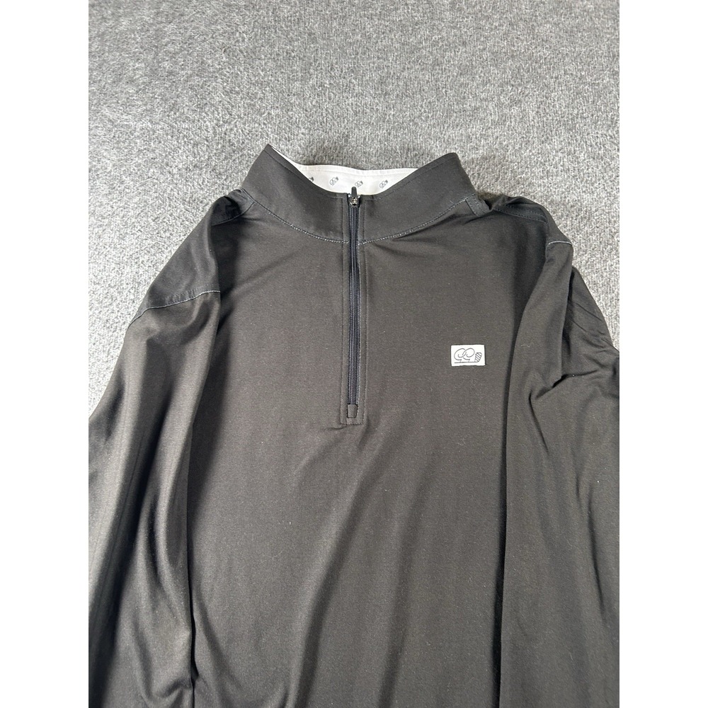 Good Good 1/4 Zip Pullover Mens Medium Black Golf Preppy Activewear Outdoor